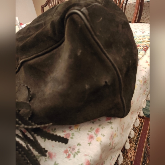 CHANEL Black Suede Tassel Shoulder Bag - Picture 13 of 15